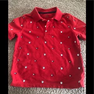 Cute printed polo top. Great shape